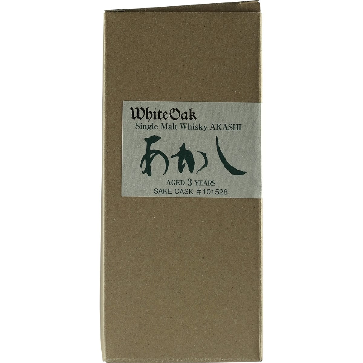 Akashi white Oak Sake Cask #101258 3 Years Destillery Botteling Box