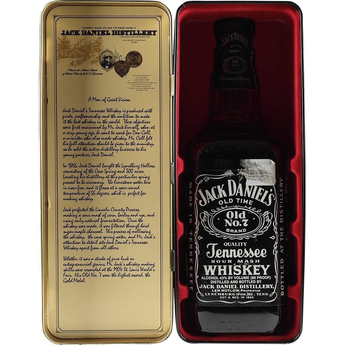 Jack Daniel's 43% 750ml Tinbox 001