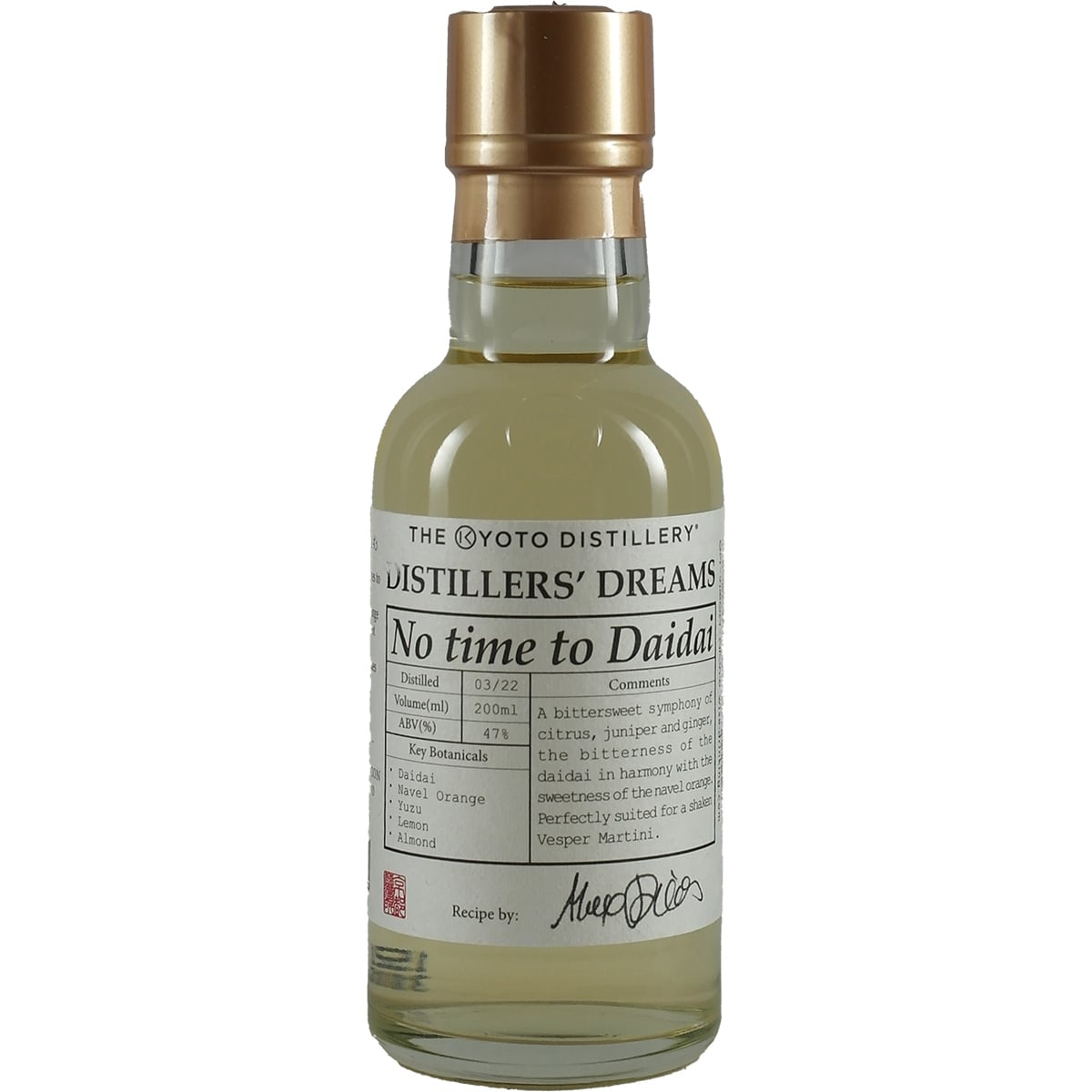 Kyoto Distillery Distillers No time to Daidai 200ml