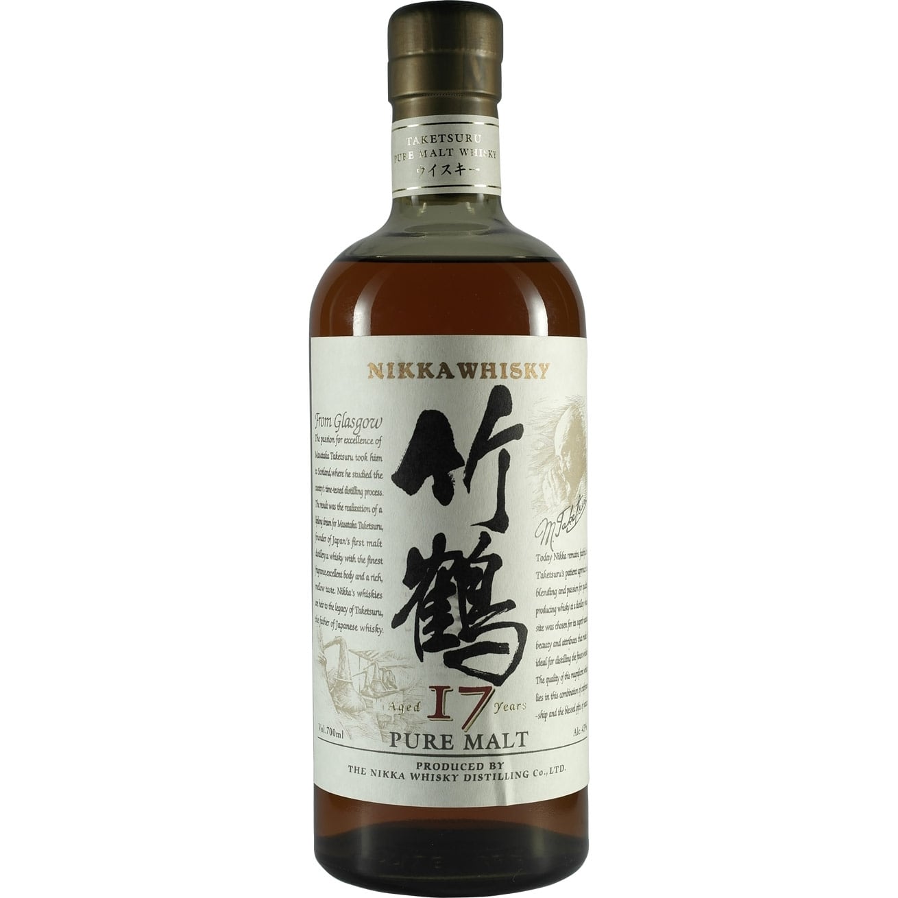 Nikka Taketsuru Prue Malt 17 Years Old Design Bottle Front