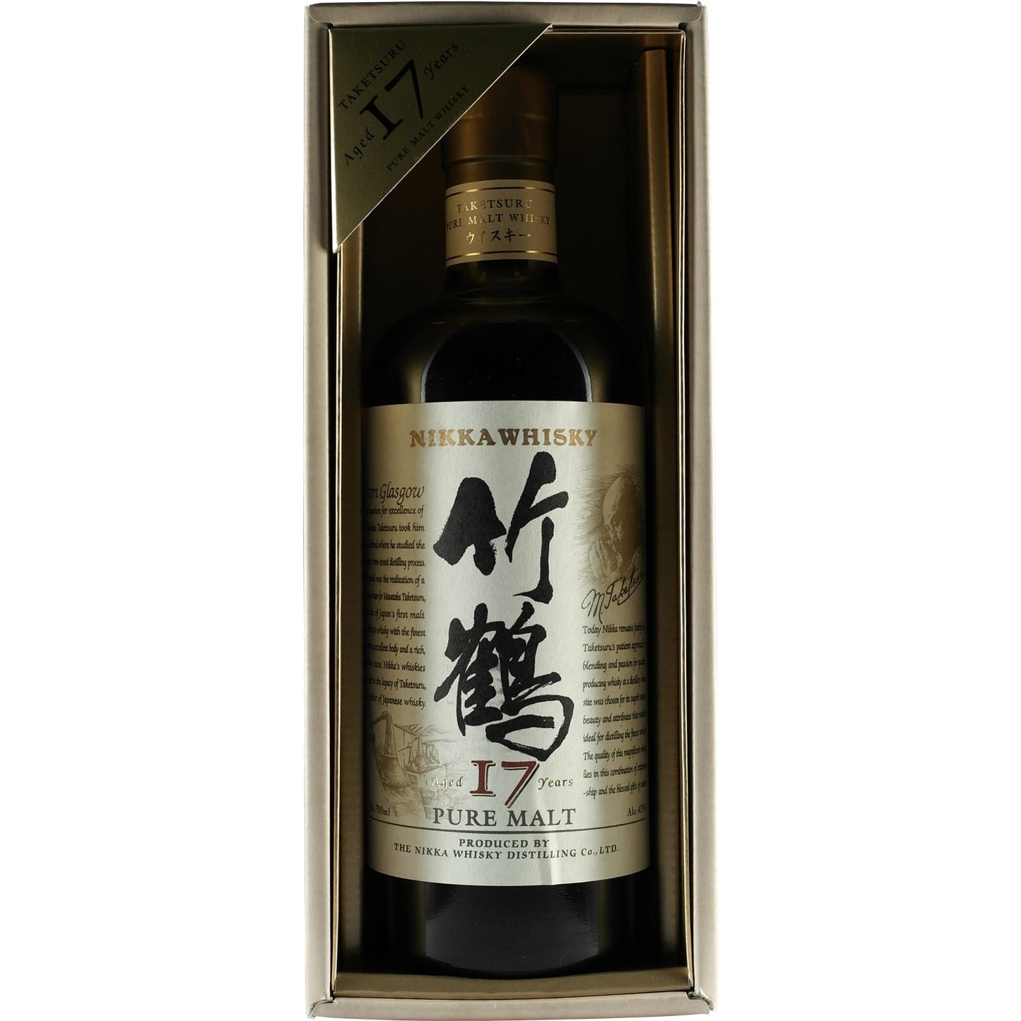 Nikka Taketsuru Prue Malt 17 Years Old Design Box + Bottle