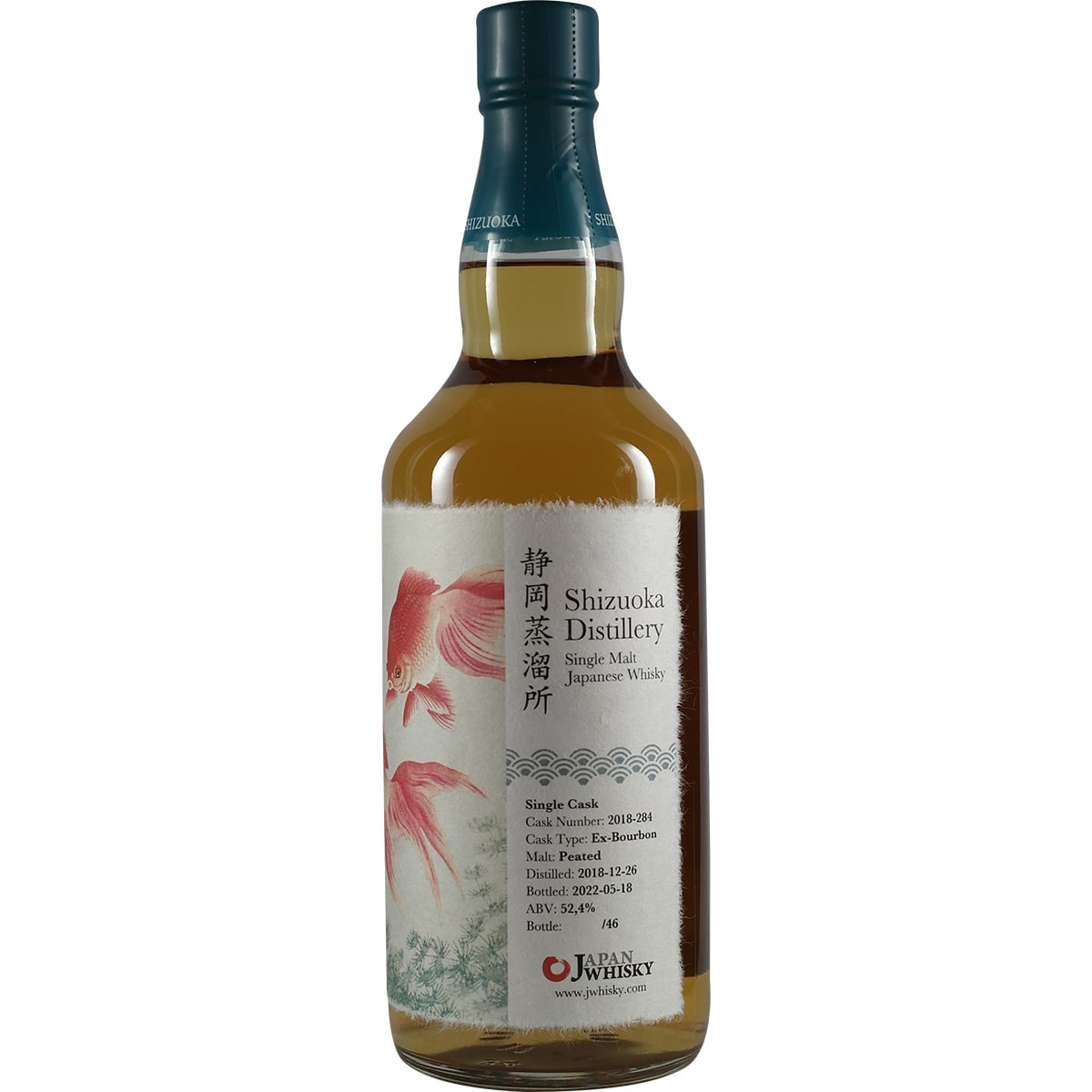 Shizuoka Distillery Single Cask "Jwhisky Goldfish " 2018-284 Peated