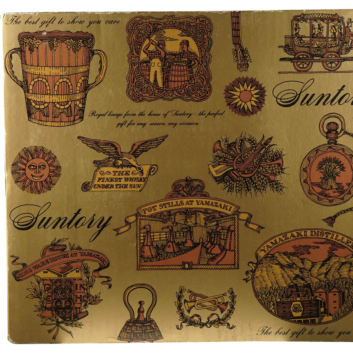 Suntory Old Whisky Sapporo 1972 Olympic Winter Games Set Bottle + 2 Glasses Box