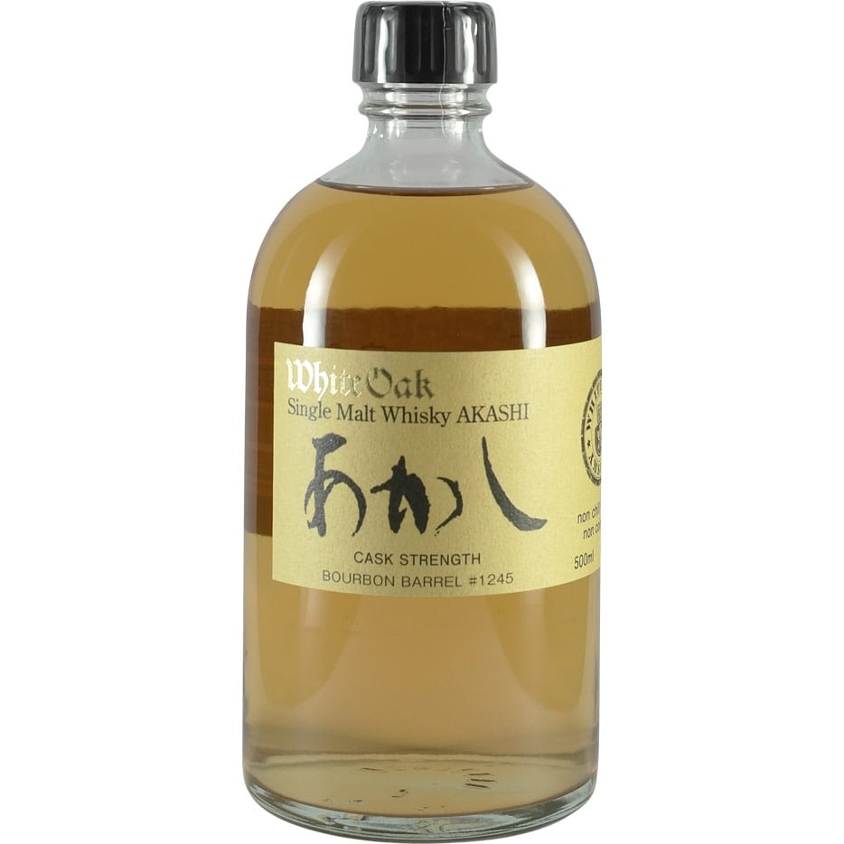 White Oak Akashi 3 Years Bourbon Barrel #1245 Bottle Front