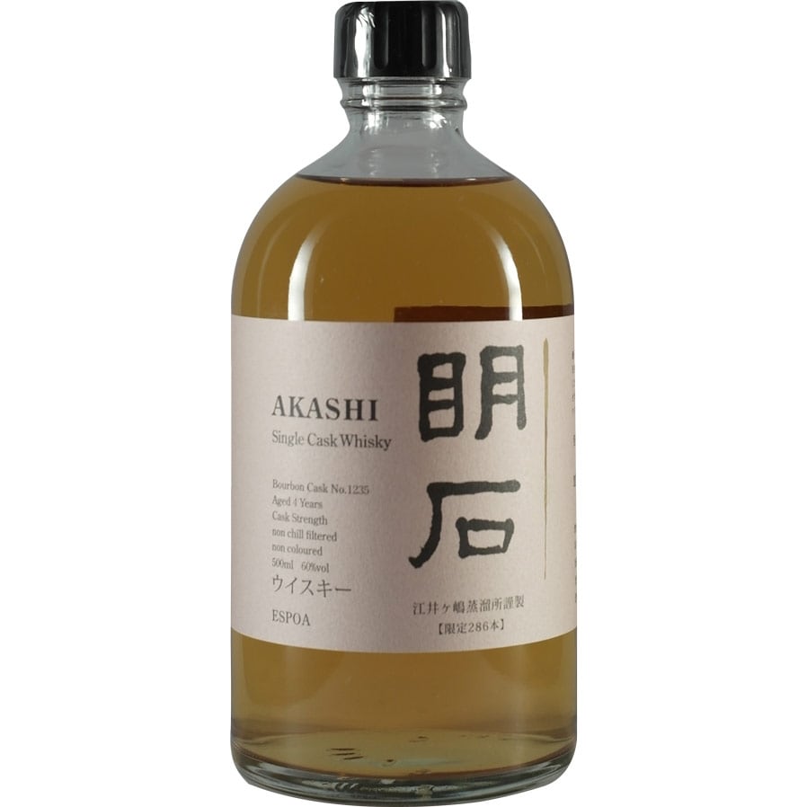 White Oak Akashi 4 Years Bourbon Cask #1235 ESPOA Bottle 01