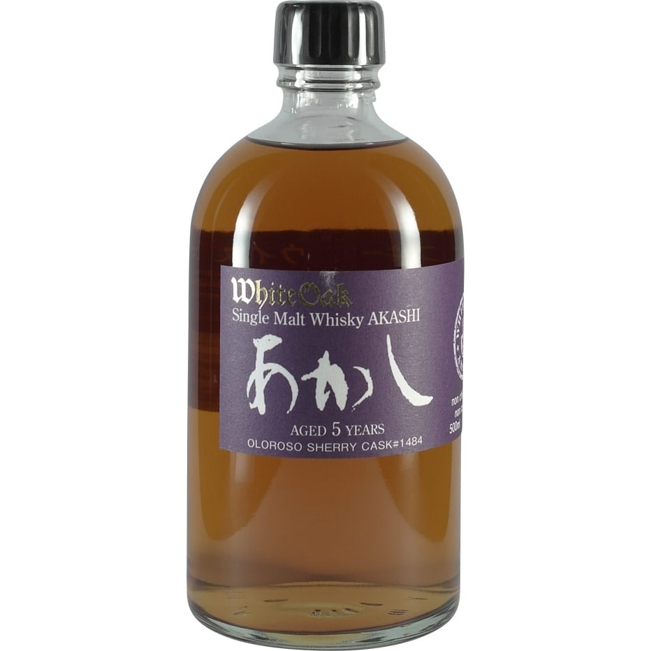 White Oak Akashi 5 Years Oloroso Sherry Cask #1484 Bottle Front