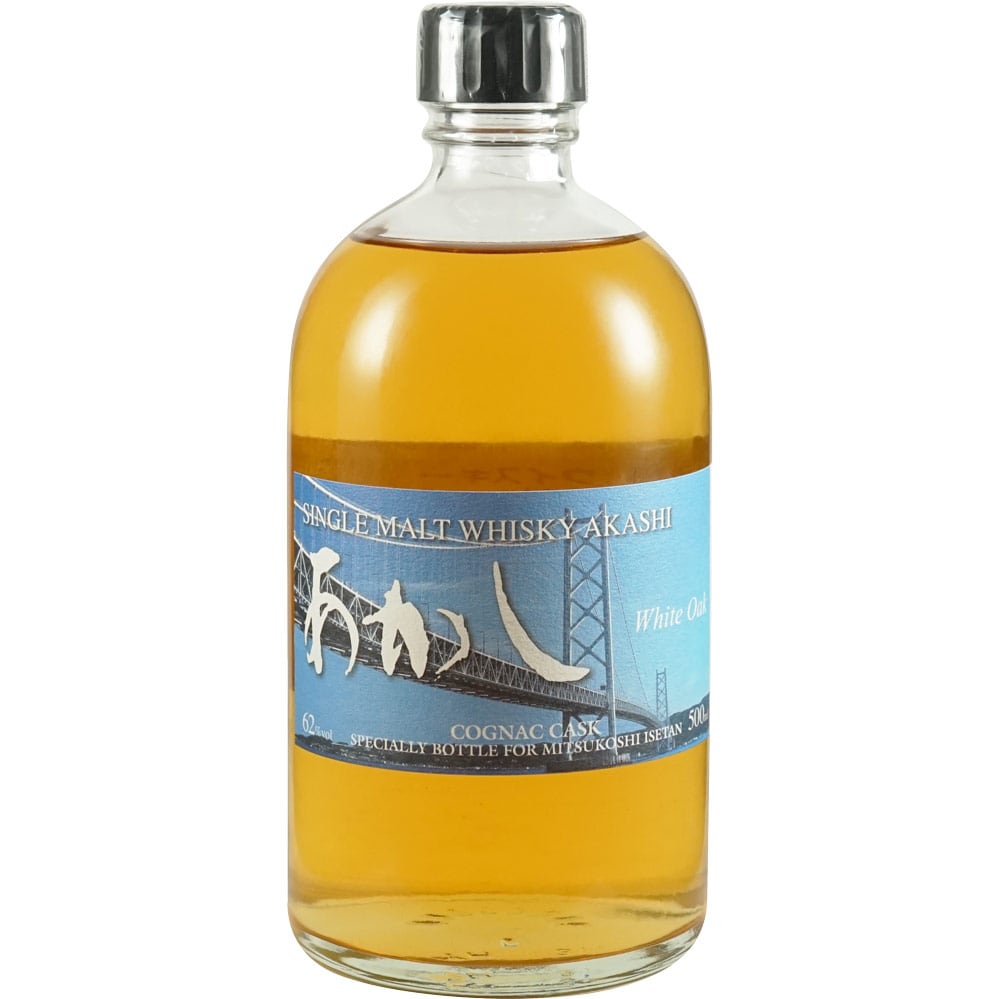 White Oak Akashi Single Cask Cognac Cask #1122 for Mituskoshi Isetan Bottle front