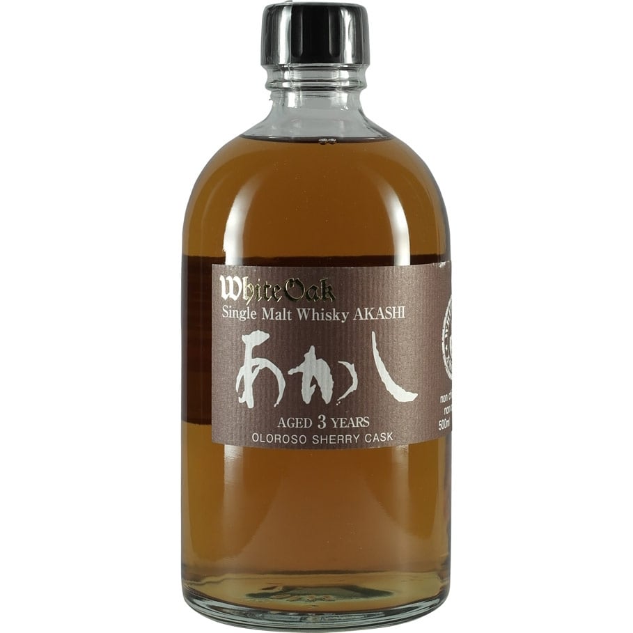 Akashi Single Malt 3 Years Oloroso Sherry Cask Bottle Front 