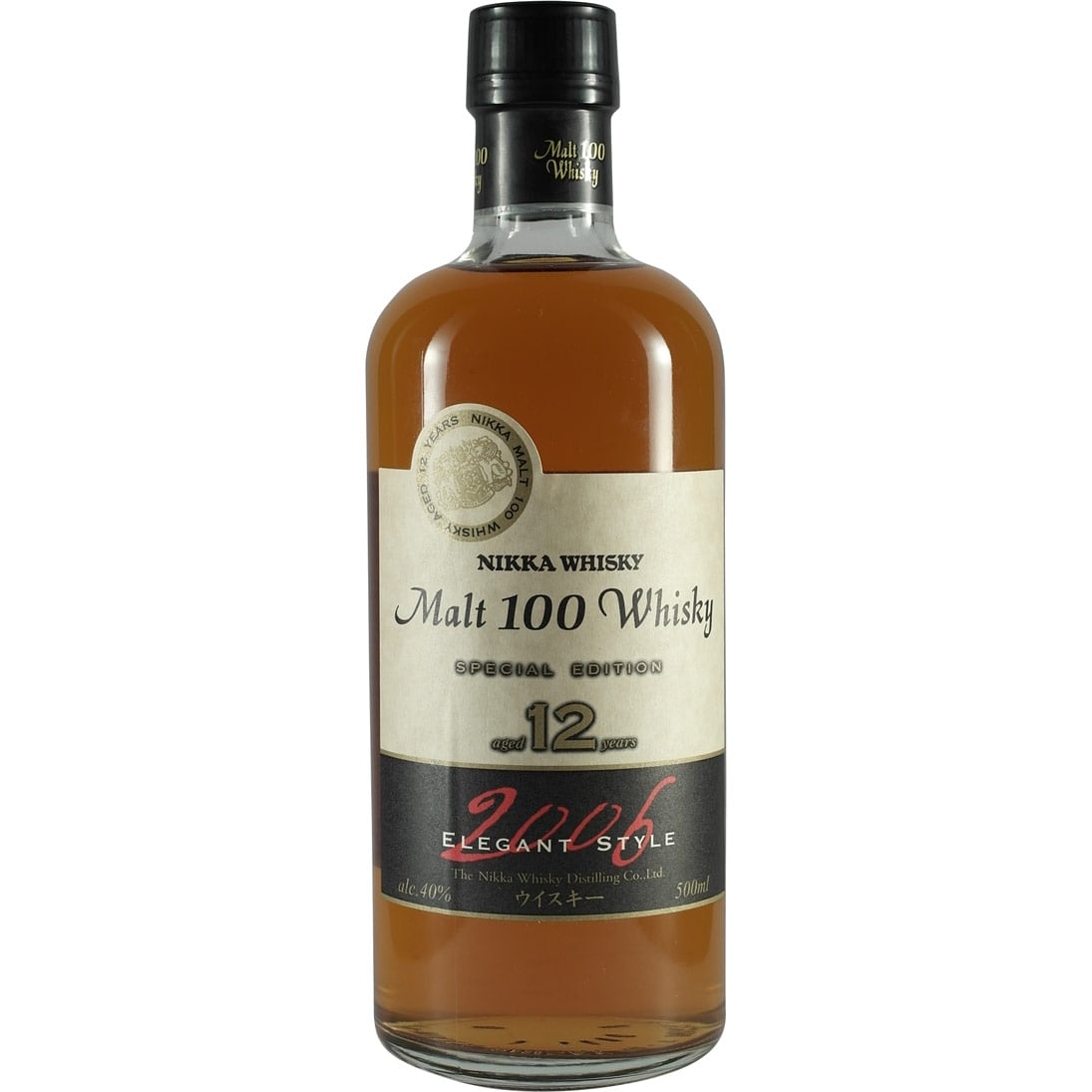 Nikka Malt 100 Whisky 12 Years Elegant Style front