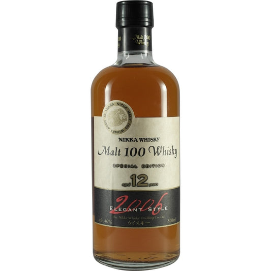 Nikka Malt 100 Whisky 12 Years Elegant Style front