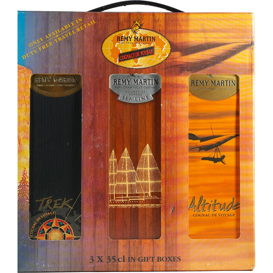 Remy Martin Altitute, Voyage and Trek 3x 350ml Gift Set Cognacs De Voyage Duty Free Only