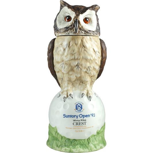 Suntory Crest 12 Years Old - Suntory Open '93 Commemorative Owl Decanter