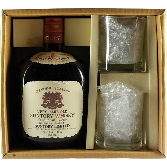 Suntory Old Whisky Set + 2 Glasses Box 